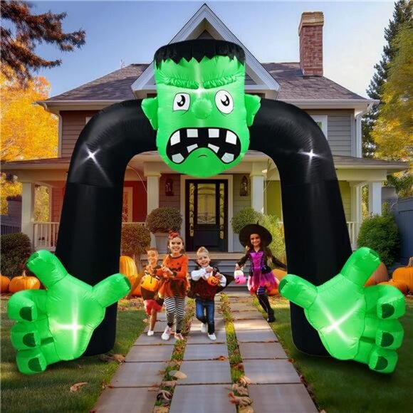 9FT Tall Halloween Inflatables Archway Frankenstein Outdoor Decoration
